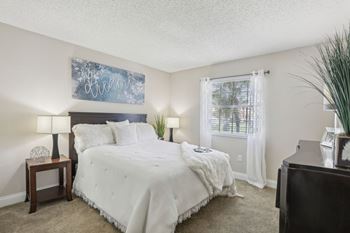 Plush carpeting in bedrooms